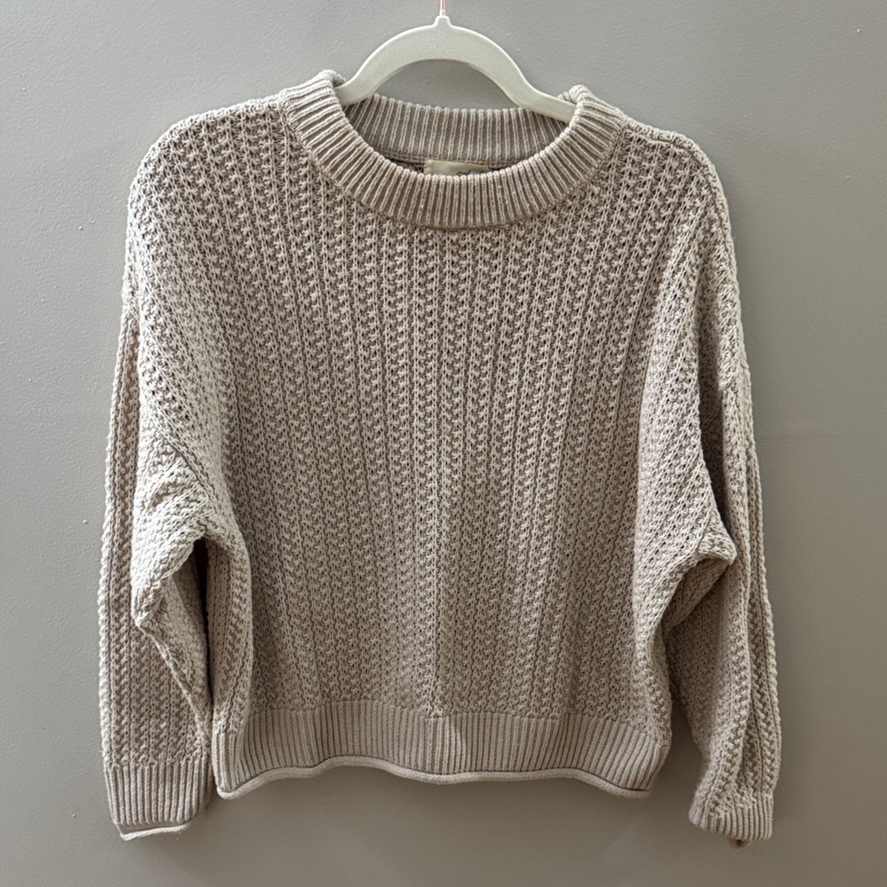 Universal Thread Women's Beige Textured Sweater